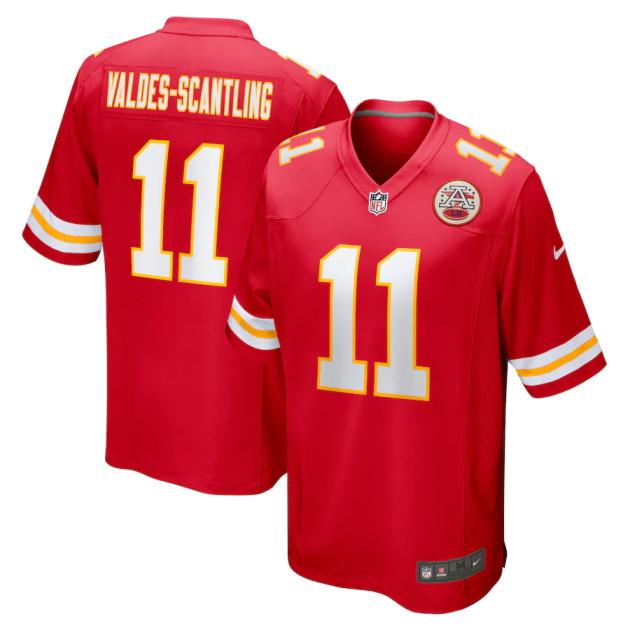 mens nike marquez valdes scantling red kansas city chiefs game jersey